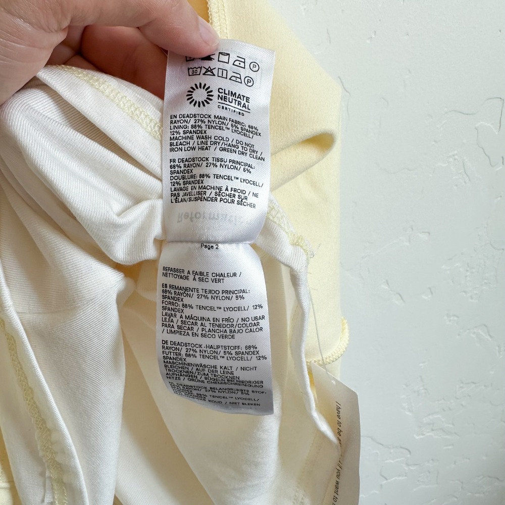 Reformation | NWT‎ Ava Heavy Lined Knit Mini Dress in Lemon Yellow Size XS - Picture 10 of 10